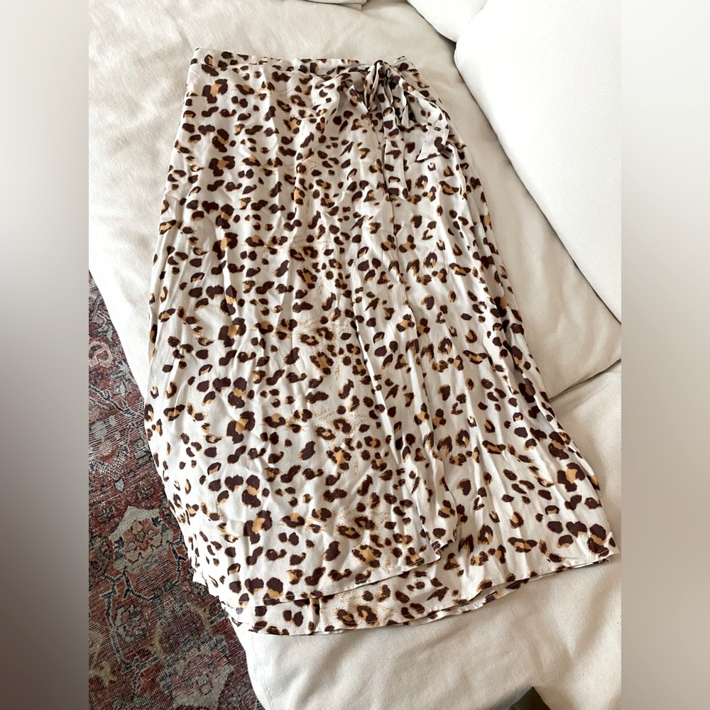 Wrap midi skirt